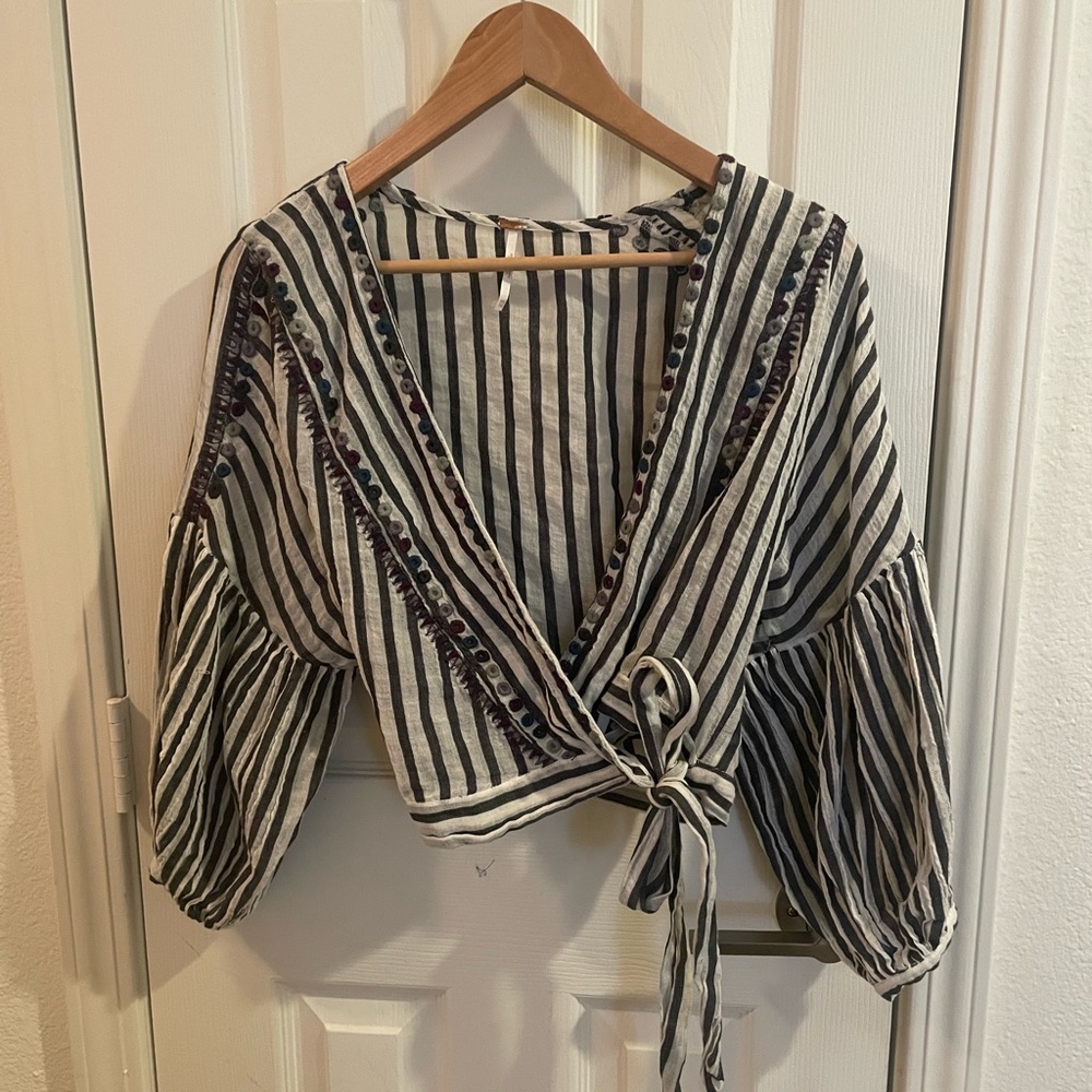 Free People wrap crop top.